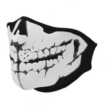 Gezichtsmasker neopreen skull 3 D zwart