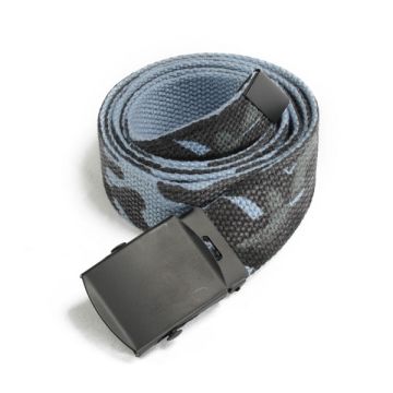 Tropenkoppel sky blue met zwarte gesp