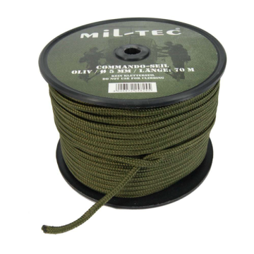 Mil-Tec  commando touw 5mm  70 meter legergroen