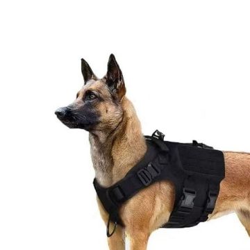 K9 honden tuigje harnas zwart