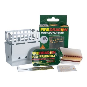 BCB Fire Dragon imini cookset met brandstof en lucifers
