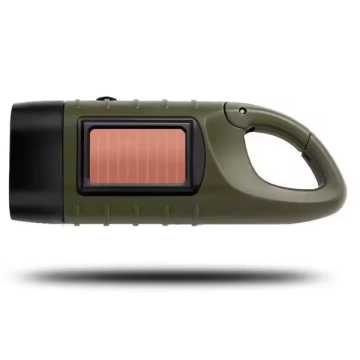 Solar nood-LED-zaklantaarn met dynamo