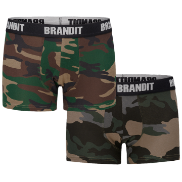 Brandit boxershorts 2 pack woodland dark camo