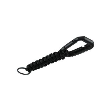 101-INC tactical paracord karabijnhaak zwart