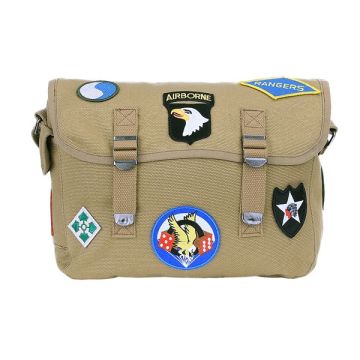 Fostex pukkel WWII khaki met emblemen
