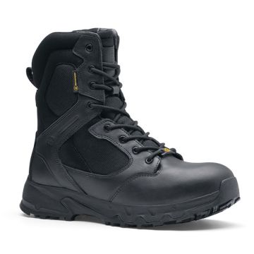 Shoes For Crews defence high legerkisten zijrits zwart