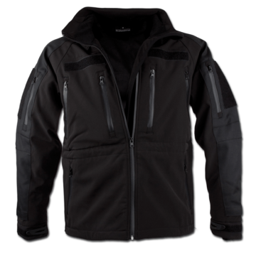 Mil-Tec commando softshell jack zwart