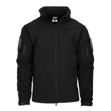 101-INC Softshell jack zwart