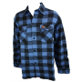 Houthakkers overhemd Longhorn zwart-blauw