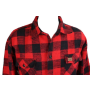 Houthakkers overhemd Longhorn zwart-rood