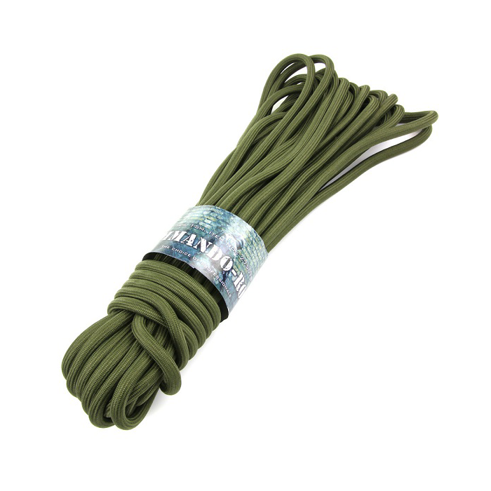 Commando touw 7 mm 15mtr. groen