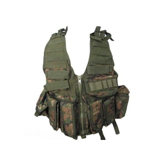 101-INC Tactical airsoft vest met molle systeem digital camo