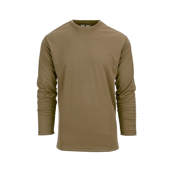 101-INC tactical shirt quick dry lange mouw coyote