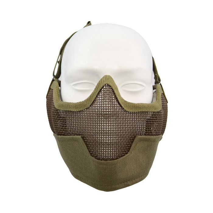 101-INC airsoft beschermingsmasker met oorbescherming khaki