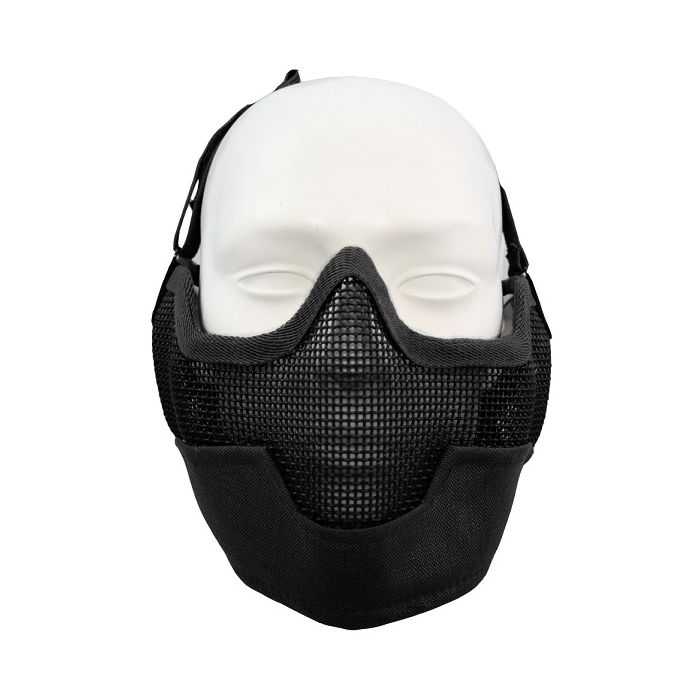 101-INC airsoft beschermingsmasker met oorbescherming zwart