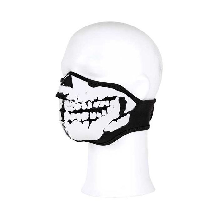 Gezichtsmasker neopreen skull 3 D zwart