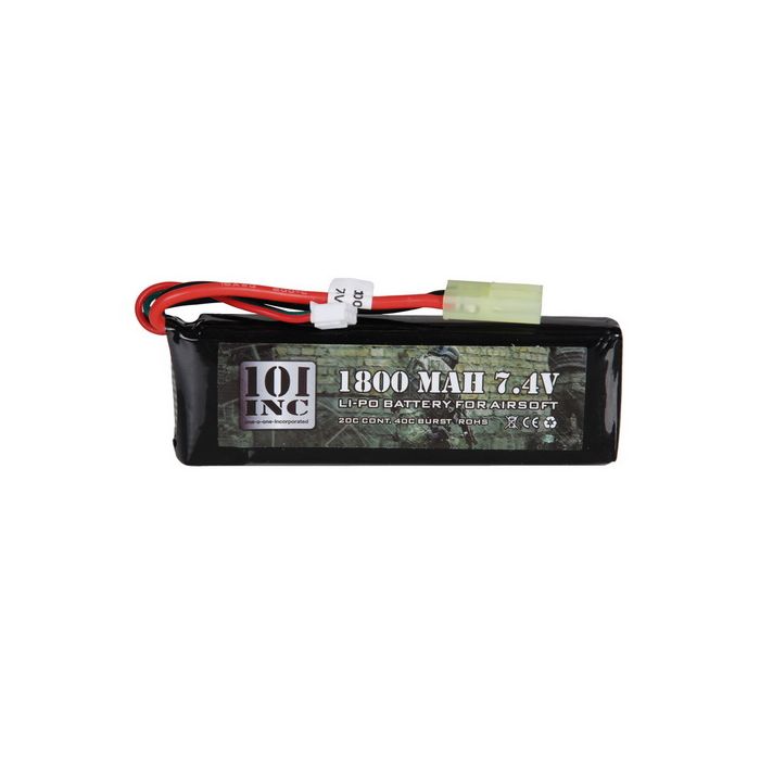 101 INC Li-Po batterij 7.4V -1800 MAH
