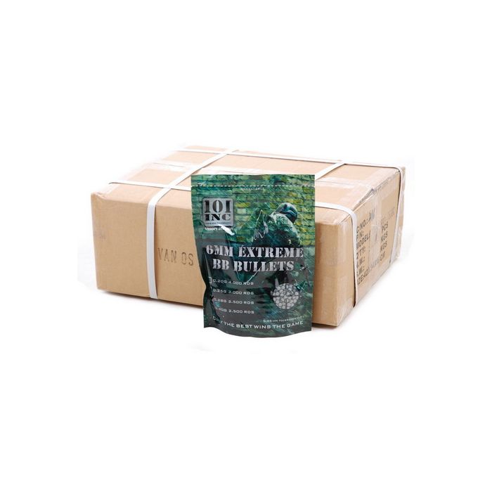 101 INC Airsoft extreme BBs 0.28g  6mm DOOS a 30 zak