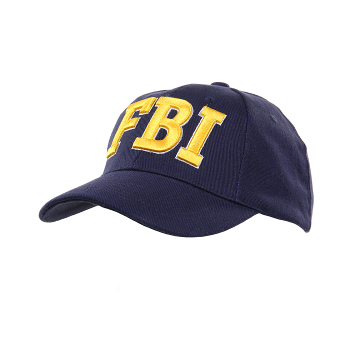 Baseball cap FBI gele tekst