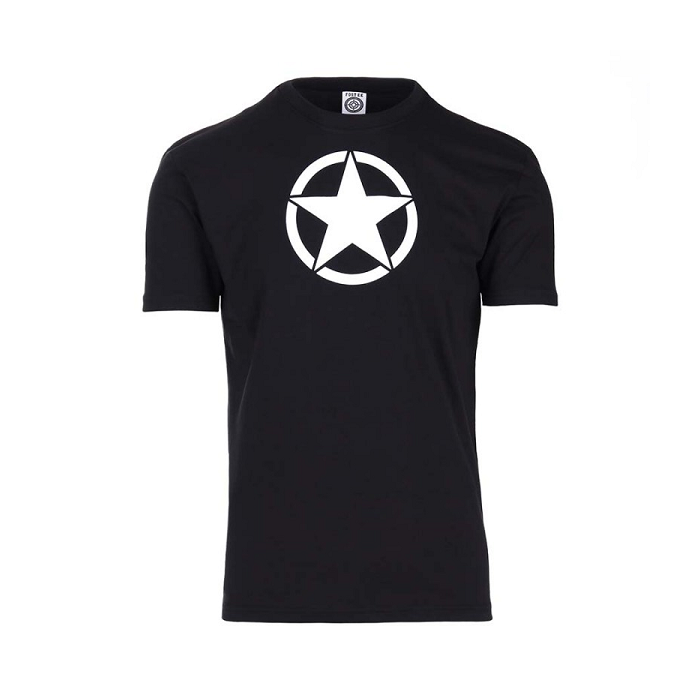 Fostex T-shirt White Star WWII  zwart