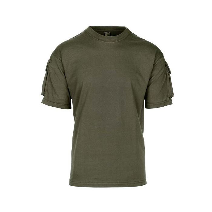 Mil-tec tactical pocket t shirt olijfgroen