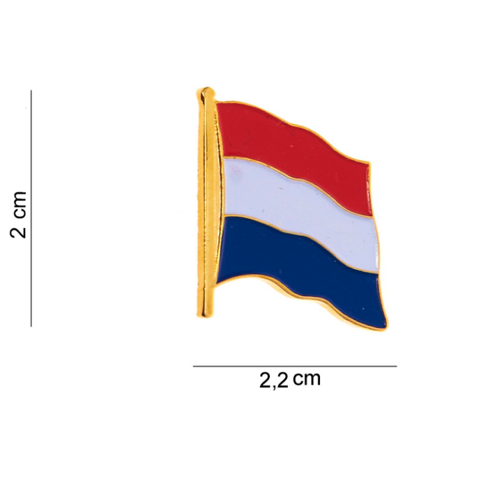 Embleem metaal Nederlandse vlag