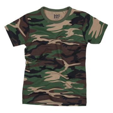 101-INC kinder T-shirt camo woodland 