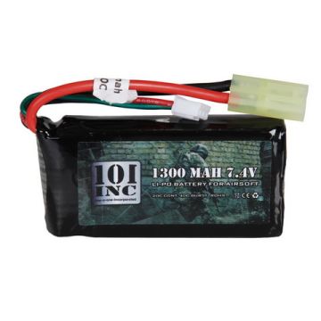 101 INC Li-Po batterij 7.4V -1300 MAH BLOCK