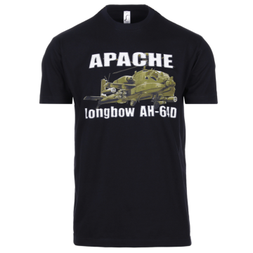 T-shirt  Apache helicopter zwart