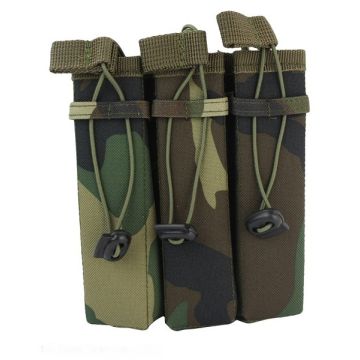 101-INC molle pouch side arm 3 magazijnen #B woodland