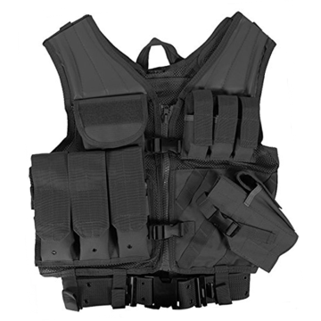 USMC tactical vest zwart met koppelriem