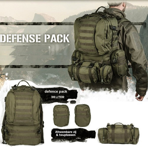 Mil-Tec US army defence pack rugtas