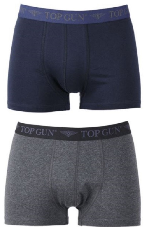 Top gun boxer shorts blauw grijs dubbelpack