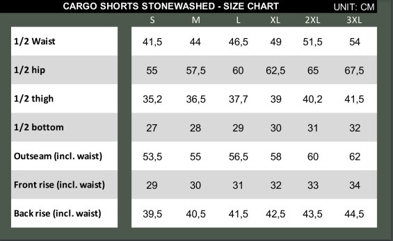 Cargo shorts stonewashed
